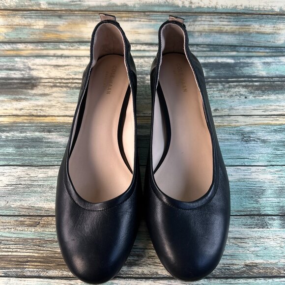 Cole Haan Aviana Pumps Womens 9B Black Leather Dress Work Shoes Low Block Heel - Picture 4 of 12